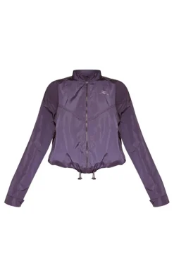 PLT SPORT Navy Shell Badge Zip Up Jacket