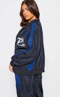 PLT SPORT Navy Shell Panel Windbreaker