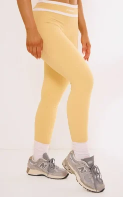 PLT SPORT Peach Sculpt Contrast Detail Leggings