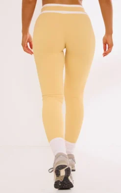 PLT SPORT Peach Sculpt Contrast Detail Leggings