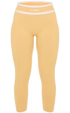 PLT SPORT Peach Sculpt Contrast Detail Leggings
