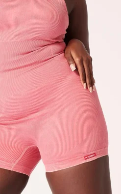 PLT SPORT Plus Raspberry Acid Wash Seamless Gym Unitard