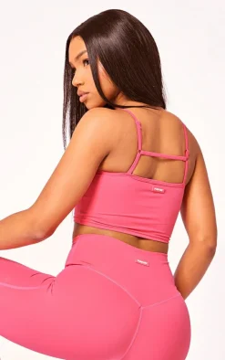 PLT SPORT Raspberry Sculpt Under Bust Seam Detail Sports Bra