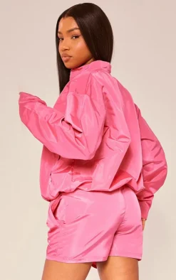 PLT SPORT Raspberry Shell Badge Zip Up Jacket