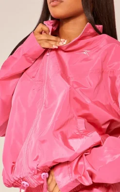 PLT SPORT Raspberry Shell Badge Zip Up Jacket