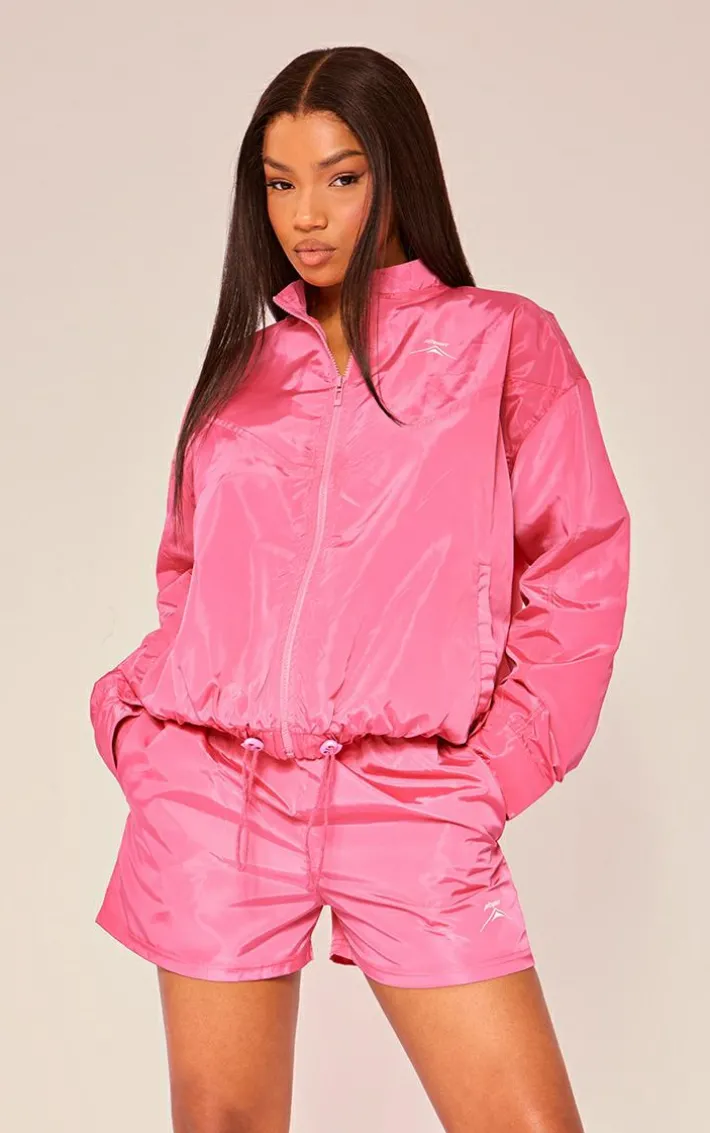 PLT SPORT Raspberry Shell Badge Runner Shorts