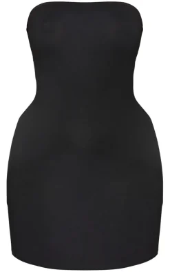 Plus Black Basic Jersey Bandeau Bodycon Dress