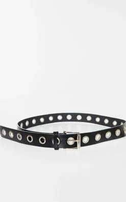 Plus Black Eyelet Belt