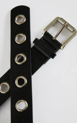 Plus Black Eyelet Belt