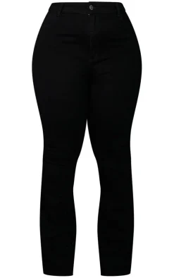 Plus Black Flare Denim Jeans