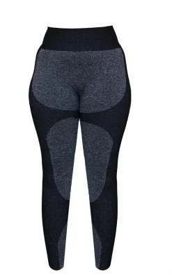Plus Black Seamless 2 Tone Contour Leggings