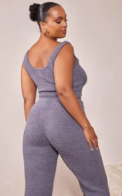 Plus Charcoal Cosy Longline Bralette