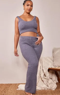 Plus Charcoal Cosy Longline Bralette