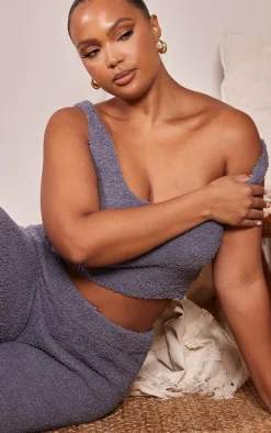 Plus Charcoal Cosy Longline Bralette