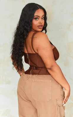 Plus Chocolate Bandage Corset