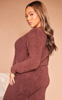 Plus Coffee Cosy Long Sleeve Pajama Top
