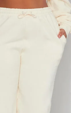 Plus Cream Casual Sweat Sweatpants