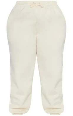 Plus Cream Casual Sweat Sweatpants