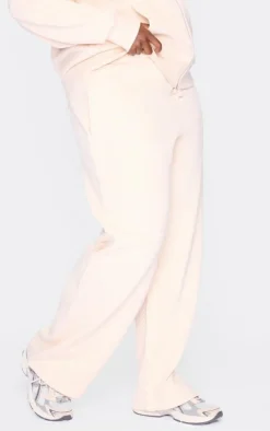 Plus Ecru Premium Wide Leg Sweat Sweatpants