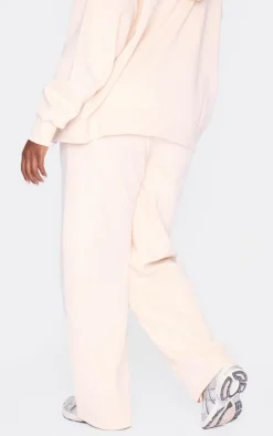 Plus Ecru Premium Wide Leg Sweat Sweatpants