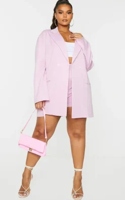 Plus Lilac Relaxed Oversized Blazer