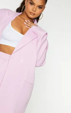 Plus Lilac Relaxed Oversized Blazer
