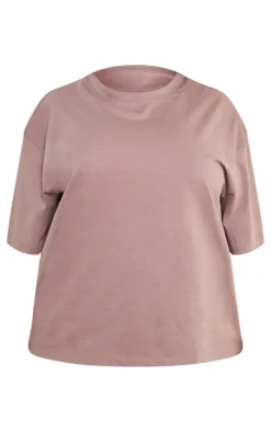 Plus Mauve Premium Cotton Oversized T-shirt
