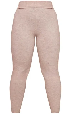 Plus Mocha Marl Knit Leggings