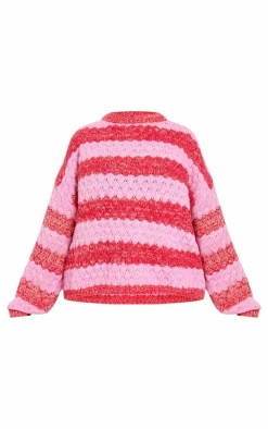 Plus Multi Bobble Knit Chunky Sweater