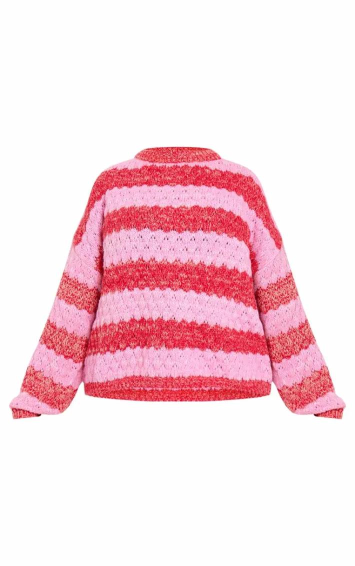 Plus Multi Bobble Knit Chunky Sweater