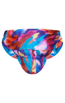 Plus Multi Printed Asymmetric Bardot Corset