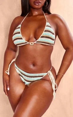 Plus Multi Tie Side Crochet Bikini Bottoms