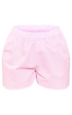Plus PinkStriped Boxy Shorts
