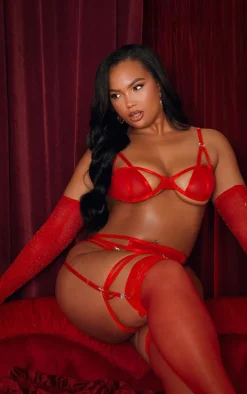 Plus Red Cut Out Heart Embellishment 3 Piece Set