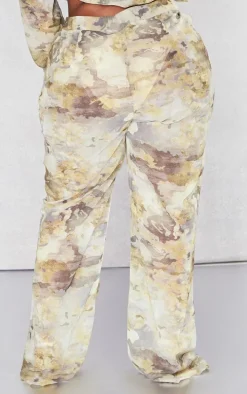 Plus Stone Camo Print Beach Flares