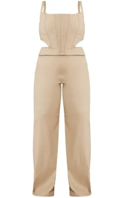 Plus Stone Corset Cut Out Jumpsuit