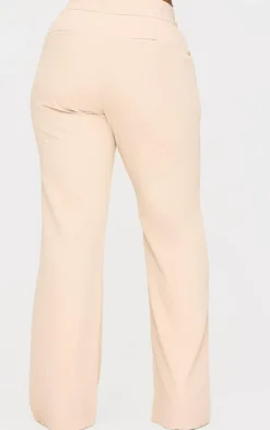 Plus Stone High Waisted Wide Leg Pants