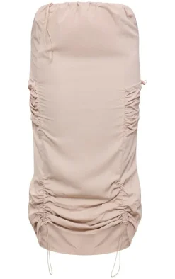 Plus Stone Ruched Cargo Pocket Maxi Skirt