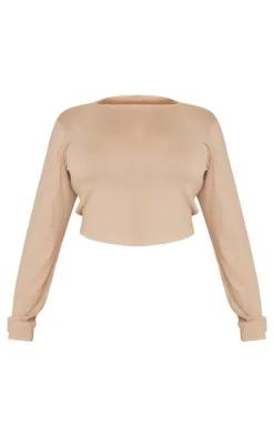Plus Stone Soft Touch Long Sleeve Top