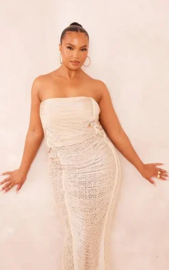 Plus Stone Tassel Bandeau Top