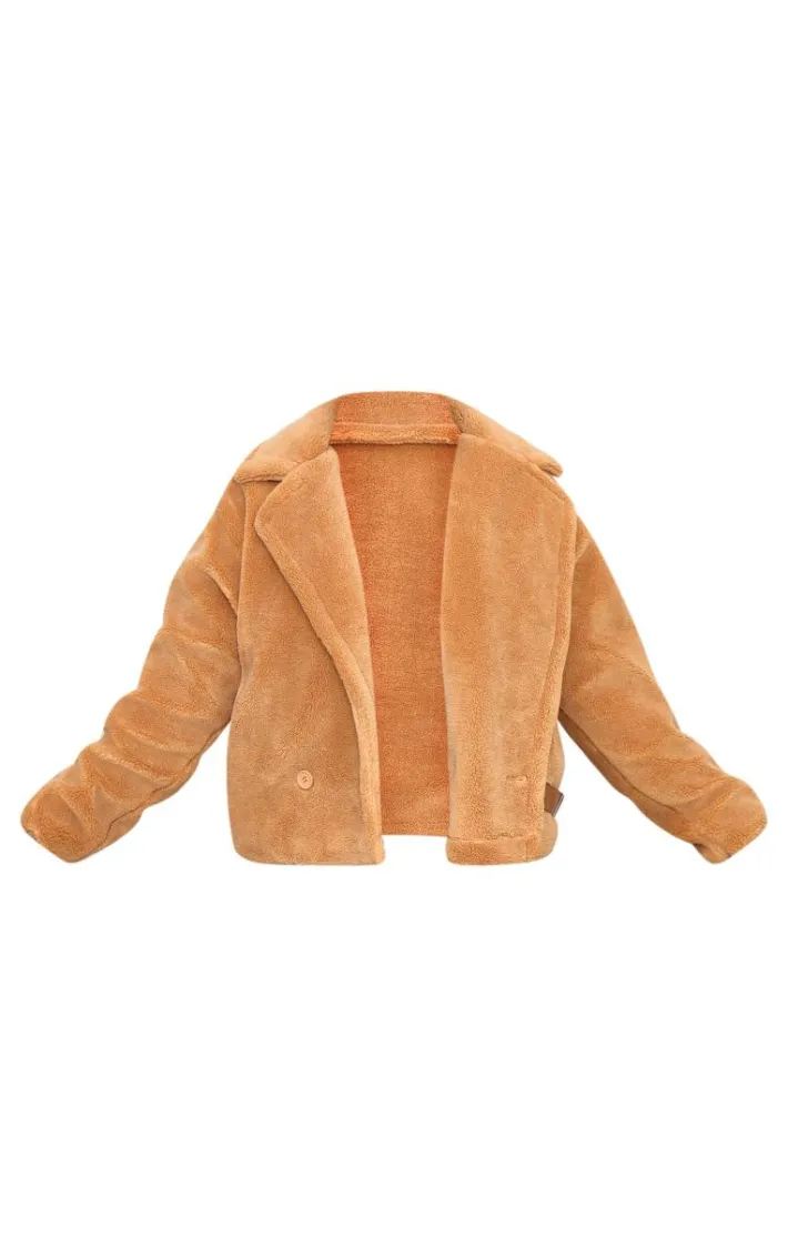 Plus Tan Borg Buckle Detail Jacket