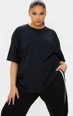 Plus Ultimate Black Oversized T Shirt