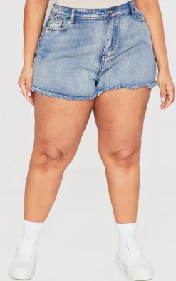 Plus Vintage High Waisted Denim Shorts