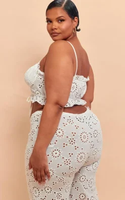 Plus White Cami Crop Top