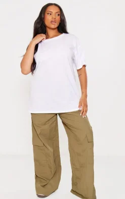 Plus White Self Care Oversized Graphic T-shirt