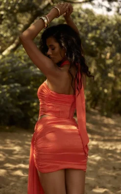 Premium Red Satin Halterneck Corset