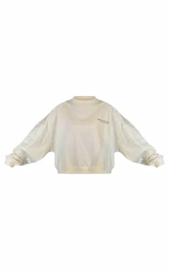 Premium Sand Printed Oversized Boxy Sweatshirt