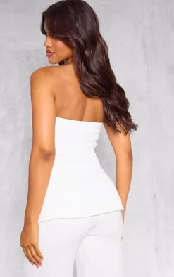 Premium White Tailored Woven Top