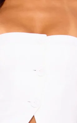 Premium White Tailored Woven Top