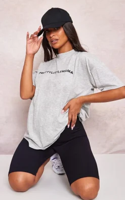 PRETTYLITTLEMAMA Maternity Grey Oversized T Shirt